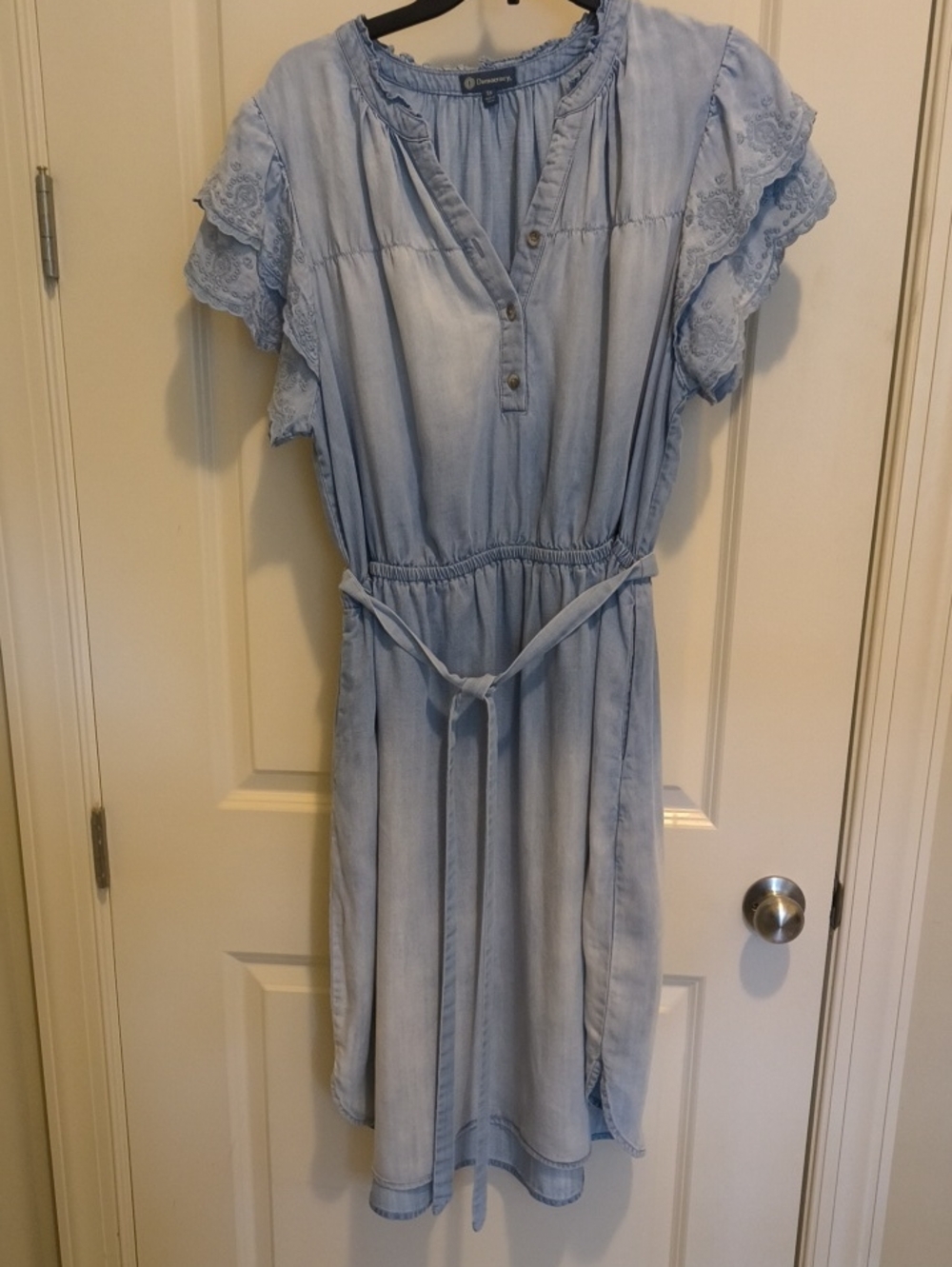 Democracy Light Blue  Jean Midi Dress
